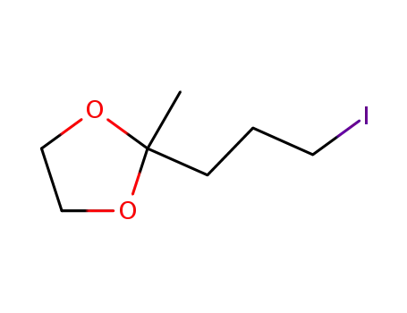Molecular Structure of 3695-28-1 (1,3-Dioxolane, 2-(3-iodopropyl)-2-methyl-)
