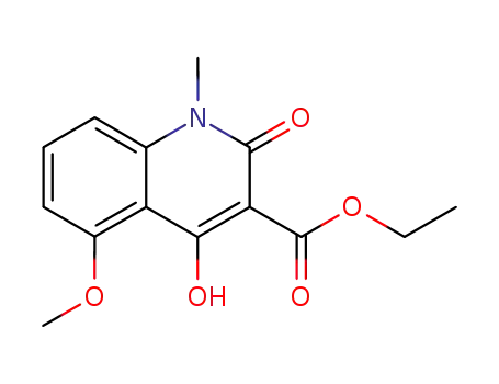 Molecular Structure of 248282-13-5 (ethyl 4-hydroxy-5-methoxy-1-methyl-2-oxo-1,2-dihydroquinoline-3-carboxylate)