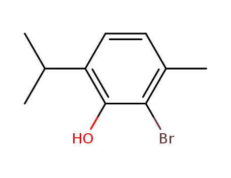 Molecular Structure of 13019-31-3 (2-bromo-6-isopropyl-3-methylphenol)