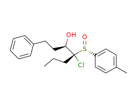 (3R,4R)-4-Chloro-1-phenyl-4-((R)-toluene-4-sulfinyl)-heptan-3-ol