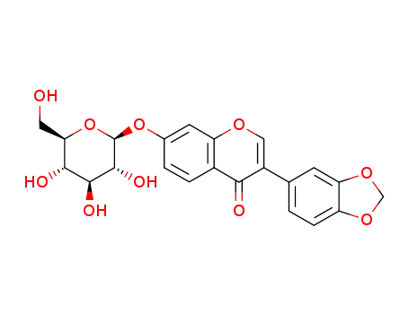 Molecular Structure of 63347-43-3 (3-(1,3-benzodioxol-5-yl)-4-oxo-4H-chromen-7-yl beta-D-glucopyranoside)