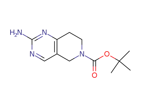 Molecular Structure of 869198-95-8 (YRIDO[4,3-D]PYRIMIDINE-6(5H)-CARBOXYLIC ACID, 2-AMINO-7,8-DIHYDRO-, 1,1-DIMETHYLETHYL ESTER)