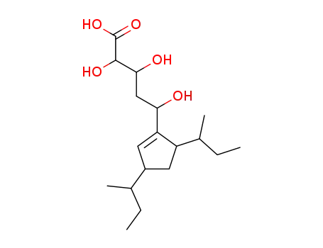 Molecular Structure of 491-14-5 (5-(3,5-di-sec-butylcyclopent-1-enyl)-2,3,5-trihydroxyvaleric acid)