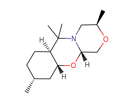 Molecular Structure of 914359-99-2 ((3R,6aS,9R,10aR,11aS)-3,6,6,9-tetramethyl-decahydro-3H,7H-[1,4]oxazino[3,4-b][1,3]benzoxazine)