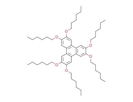 Molecular Structure of 70351-86-9 (2,3,6,7,10,11-Hexakis[hexyloxy]triphenylene)