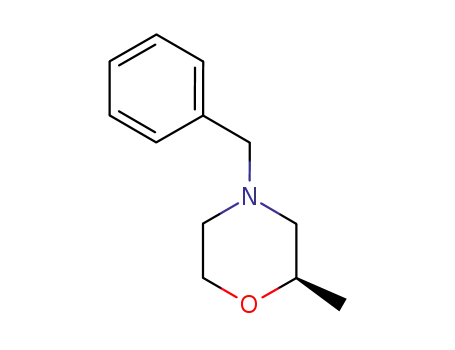 Molecular Structure of 120800-90-0 (Morpholine, 2-methyl-4-(phenylmethyl)-, (2R)-)