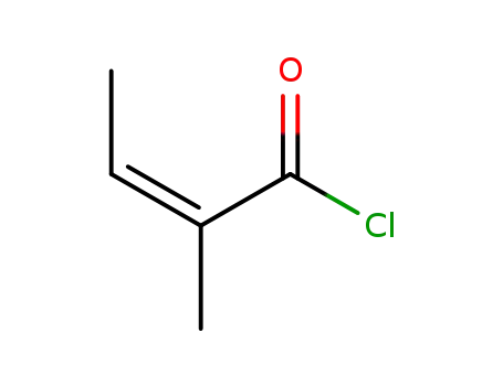 Molecular Structure of 62529-65-1 (2-Butenoyl chloride, 2-Methyl-, (2Z)-)
