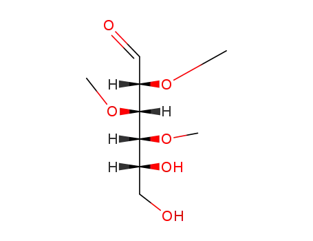 Molecular Structure of 4060-09-7 (2-O,3-O,4-O-Trimethyl-D-glucose)