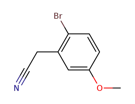 Molecular Structure of 27387-23-1 (2-(2-Bromo-5-methoxyphenyl)acetonitrile)