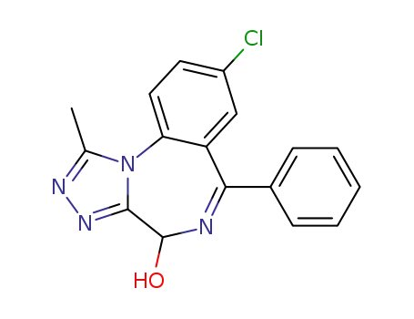 Molecular Structure of 30896-57-2 (4-HYDROXYALPRAZOLAM)
