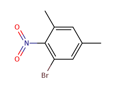 Molecular Structure of 78831-77-3 (Benzene, 1-bromo-3,5-dimethyl-2-nitro-)