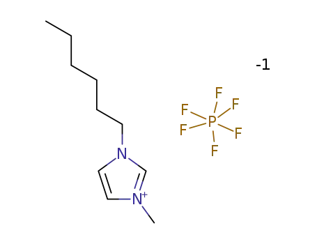 Molecular Structure of 304680-35-1 (1-Hexyl-3-methylimidazolium hexafluorophosphate)