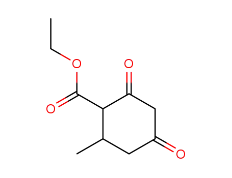 Molecular Structure of 34673-07-9 (Cyclohexanecarboxylic acid, 2-methyl-4,6-dioxo-, ethyl ester)