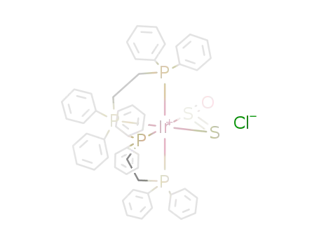(C<sub>2</sub>H<sub>4</sub>(P(C<sub>6</sub>H<sub>5</sub>)2)2)2IrS<sub>2</sub>O<sup>(1+)</sup>*Cl<sup>(1-)</sup>=(C<sub>2</sub>H<sub>4</sub>(P(C<sub>6</sub>H<sub>5</sub>)2)2)2IrS<sub>2</sub>OCl
