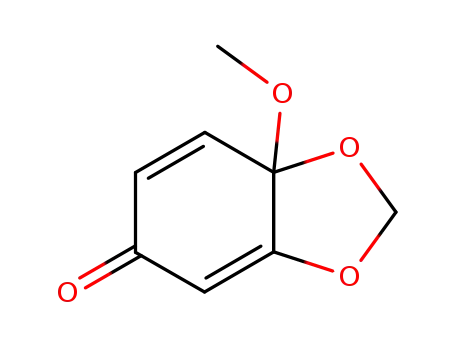 Molecular Structure of 57197-23-6 (4-methoxy-3,4-(methylenedioxy)cyclohexa-2,5-dienone)