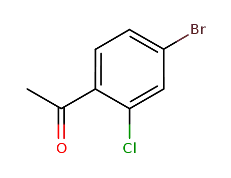 Molecular Structure of 252561-81-2 (Ethanone,1-(4-bromo-2-chlorophenyl)-)