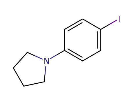 Molecular Structure of 87350-76-3 (Pyrrolidine, 1-(4-iodophenyl)-)