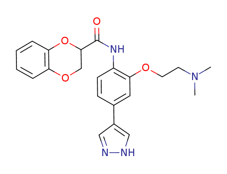 N-[2-[2-(Dimethylamino)ethoxy]-4-(1H-pyrazol-4-yl)phenyl]-2,3-dihydro-1,4-benzodioxin-2-carboxamide