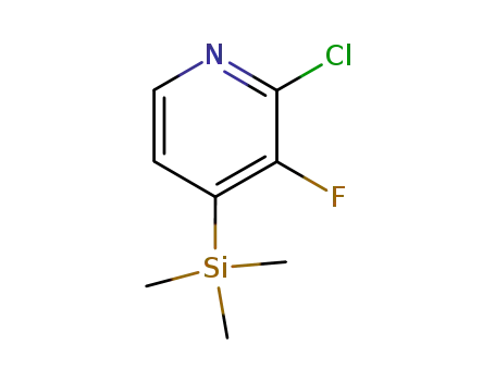 Molecular Structure of 860296-22-6 (2-chloro-3-fluoro-4-(trimethylsilyl)pyridine)
