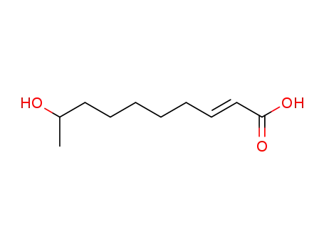 Molecular Structure of 4448-33-3 ((E)-9-Hydroxy-2-decenoic acid)