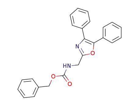 Molecular Structure of 84758-91-8 (benzyl [(4,5-diphenyl-2-oxazolyl)-methyl]carbamate)