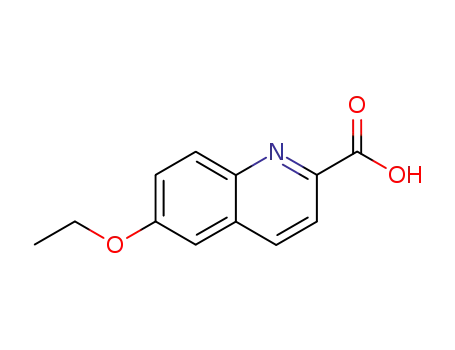 Molecular Structure of 104116-70-3 (Quinaldic acid, 6-ethoxy- (6CI))