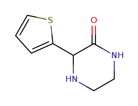 Molecular Structure of 86696-86-8 (Piperazinone, 3-(2-thienyl)- (9CI))