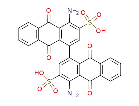 Molecular Structure of 69166-06-9 (4,4'-diamino-1,1'-dianthraquinonyl-3,3'-disulfonic acid)