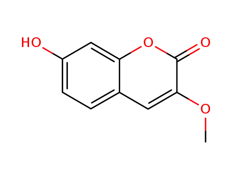 Molecular Structure of 68287-05-8 (2H-1-Benzopyran-2-one, 7-hydroxy-3-methoxy-)