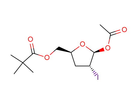 (2S,3R,5S)-2-Acetoxy-3-iodo-5-pivaloyloxymethyl tetrahydrofuran