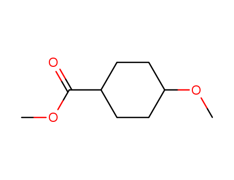 Molecular Structure of 137058-17-4 (Cyclohexanecarboxylic acid, 4-methoxy-, methyl ester)