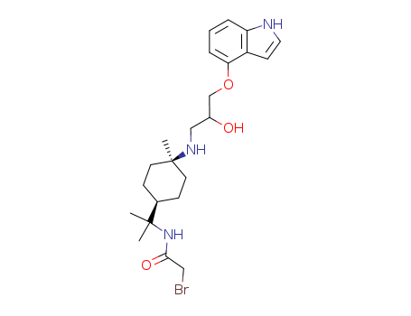 Acetamide,2-bromo-N-[1-[4-[[2-hydroxy-3-(1H-indol-4-yloxy)propyl]amino]-4-methylcyclohexyl]-1-methylethyl]-