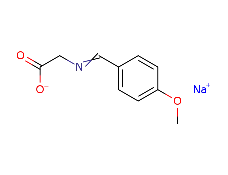 Molecular Structure of 74471-69-5 (<i>N</i>-(4-methoxy-benzylidene)-glycine; sodium salt)