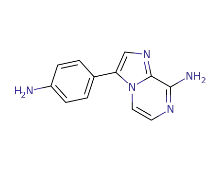 Molecular Structure of 787590-48-1 (Imidazo[1,2-a]pyrazin-8-amine, 3-(4-aminophenyl)-)