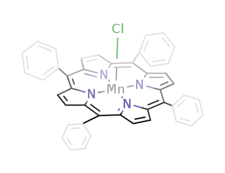 Molecular Structure of 34557-72-7 (5,10,15,20-tetraphenyl-21 H,23-H-porphine manganese(III)chloride)