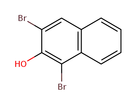 Molecular Structure of 30478-89-8 (1,3-Dibromonaphthalene-2-ol)