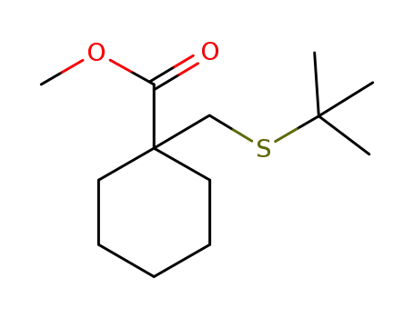 Cyclohexanecarboxylic acid, 1-[[(1,1-dimethylethyl)thio]methyl]-, methyl
ester