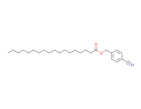 Molecular Structure of 134838-28-1 (Octadecanoic acid 4-cyano-benzyl ester)