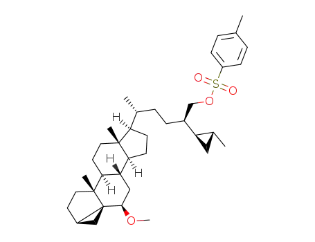 Toluene-4-sulfonic acid (2R,5R)-5-((1aR,3aR,3bS,5aR,6R,8aS,8bS,10R,10aR)-10-methoxy-3a,5a-dimethyl-hexadecahydro-cyclopenta[a]cyclopropa[2,3]cyclopenta[1,2-f]naphthalen-6-yl)-2-((1R,2R)-2-methyl-cyclopropyl)-hexyl ester