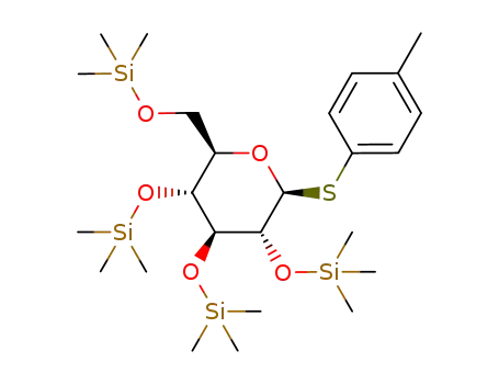 p-Tolyl  1-thio-2,3,4,6-tetra-O-(trimethylsilyl)-β-D-glucopyranoside