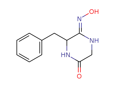 Molecular Structure of 671240-57-6 (2,5-Piperazinedione, 3-(phenylmethyl)-, 2-oxime)