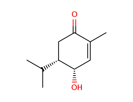 Molecular Structure of 244135-17-9 (2-Cyclohexen-1-one,4-hydroxy-2-methyl-5-(1-methylethyl)-,(5R)-(9CI))