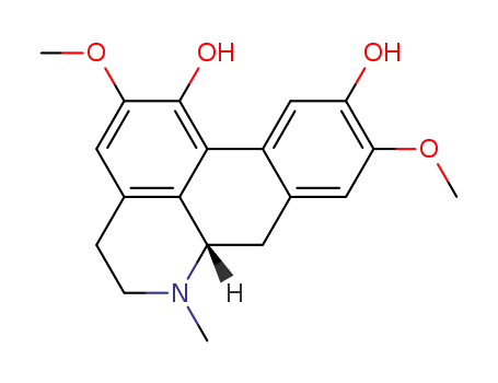 Molecular Structure of 25651-04-1 ((6aS)-2,9-dimethoxy-6-methyl-5,6,6a,7-tetrahydro-4H-dibenzo[de,g]quinoline-1,10-diol)