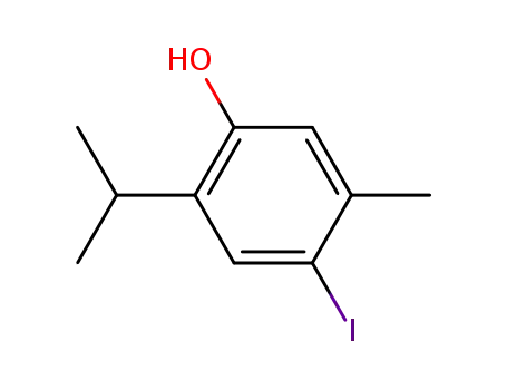 4- 요오도 -5- 메틸 -2- (1- 메틸 에틸) 페놀