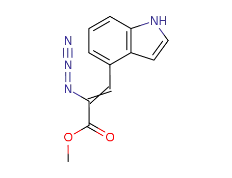 Molecular Structure of 107474-64-6 (methyl 2-azido-3-(1H-indol-4-yl)acrylate)