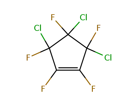 Molecular Structure of 122607-51-6 (3,4,5-Trichloropentafluoro-1-cyclopentene)