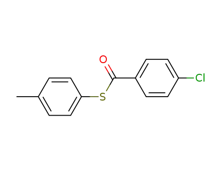 Molecular Structure of 77750-06-2 (Benzenecarbothioic acid, 4-chloro-, S-(4-methylphenyl) ester)