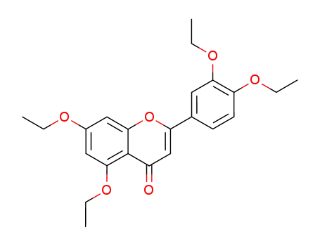 Molecular Structure of 6169-14-8 (5,7-diethoxy-2-(3,4-diethoxy-phenyl)-chromen-4-one)