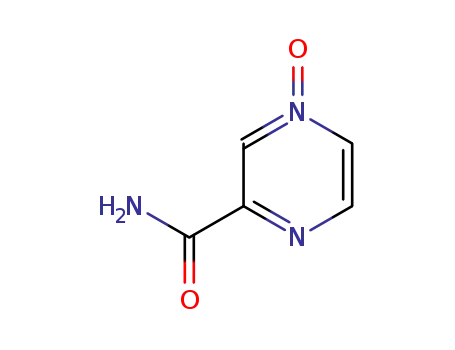 Molecular Structure of 768-36-5 (3-pyrazinecarboxaMide 1-oxide)