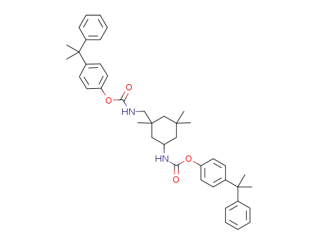 Molecular Structure of 1266554-93-1 (3-((4-(α,α-dimethylbenzyl)phenoxy)carbonylaminomethyl)-3,5,5-trimethylcyclohexyl carbamic acid (4-(α,α-dimethylbenzyl)phenyl)ester)